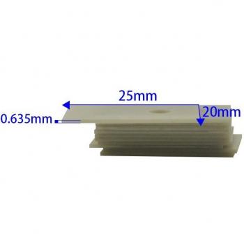 Feuille de céramique en nitrure d'aluminium ALN 10pcs, dissipateur de chaleur hautes températures, isolant 1mm*20*25