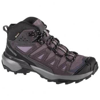 Botas de montaña Salomon X Ultra 360 Leather Mid GORE-TEX gris oscuro mujer, talla 37(1/3), características: impermeables, transpirables, suela con buen agarre, diseño ergonómico para trekking