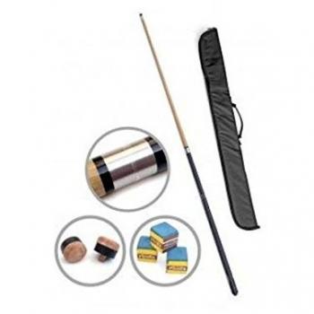 Professional Billiard Cue with Steel Joints and Transport Bag - MDF Material for Ages 8+