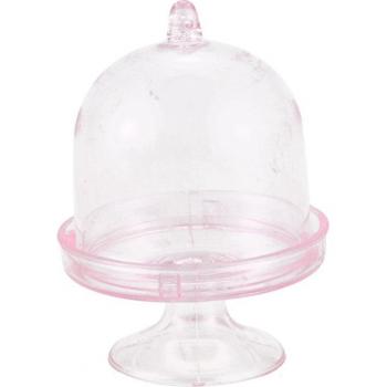 12x Pink Mini Cake Stand Cupcake Boxes for Weddings and Parties