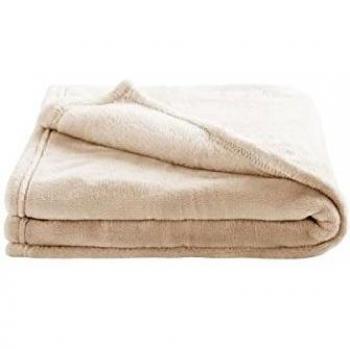 DOUX NID Couverture MICRODOUX 100x150 cm Nougat