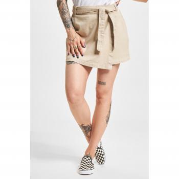 Falda mini Only Prime con lazada beige para mujer