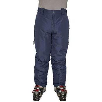 Trespass Roscrea, Navy, S, Wasserdichte Skihose mit Abnehmbaren Hosenträgern, Knöchelreißverschlüssen, Knöchelgamaschen & Seitenbelüftung für Herren, Blau, Small