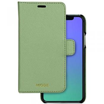 Funda de Piel Saffiano Verde para Apple iPhone XR con Función Tarjetero 2 en 1 - Modelo New York I