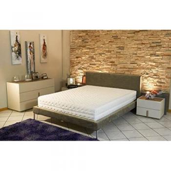 Matelas Ferme 140x190 cm avec Oreiller Visco et Alèse Déhoussable - Housse Lavable - 7 Zones de Confort - Ame Poli Latex Hypoallergénique