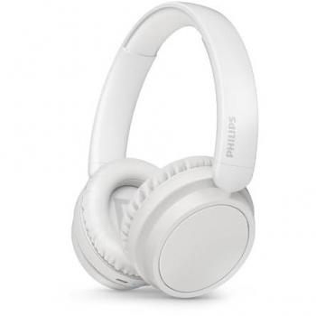 Philips TAH5209WT cuffie over-ear wireless Bluetooth con bassi dinamici, isolamento acustico passivo, ricarica USB-C, ultraleggere e 65 ore di riproduzione