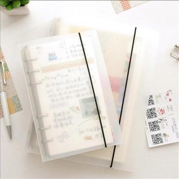 Translucent PP 6-Hole Loose Leaf Spiral Binder Notebook A5 A6 A7 Matte Notepad Stationery Supplies