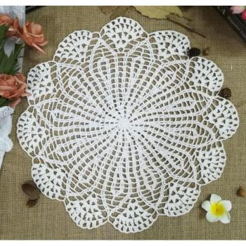 40cm Vintage Crochet Mug Pad Coaster Doily Table Mat for Christmas and Weddings