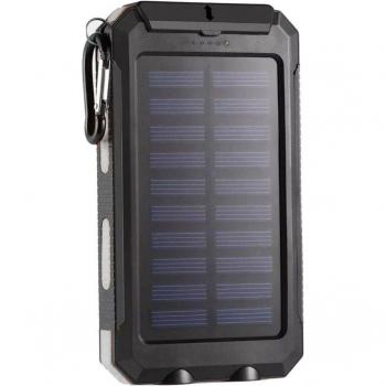 Wasserdichte 1,5W Solar Power Bank mit Dual USB und LED Taschenlampe