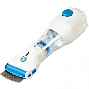 Pente Elétrico Aspirador de Piolhos Licetec V-Comb com Filtros Descartáveis