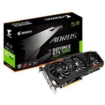 GIGABYTE GV-N1060AORUS-6GD Nvidia AORUS GeForce GTX 1060 6G 9 Gbps 6 GB 256 Bit DVI/DP/HDMI PCI Express 3 Graphics Card - Black