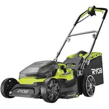 Tondeuse à gazon hybride RYOBI 18V - Largeur de coupe 37 cm, 2 batteries de 2,5 Ah