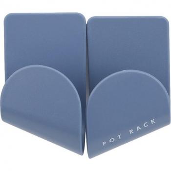 Wall-Mounted Pot Lid Storage Rack Organizer with Self-Adhesive Features