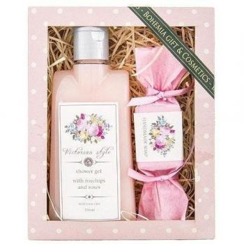 Conjunto de Presentes Estilo Vitoriano com Gel de Banho 200 ml e Sabonete Artesanal 30 g