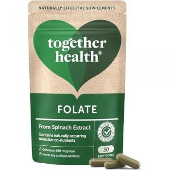 Natural Spinach Folate 400 mcg - Vegan 30 Capsules