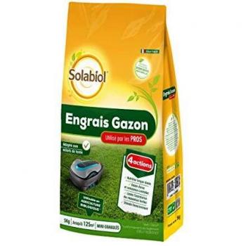 Solabiol SOGAZYPRO5 Engrais Professionnel 1 X 5 Kg | Gazon Dense et Croissance controlée, Puissant, Taille Unique