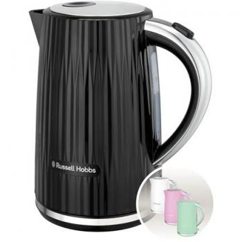 Hervidor Eléctrico Russell Hobbs Eden 1,7L 2400W Negro con Filtro Extraíble y Tapa de Apertura por Presión
