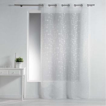 Panneaux à œillets brodés Petite Fleur - 240 x 140 cm - Blanc et Rouge