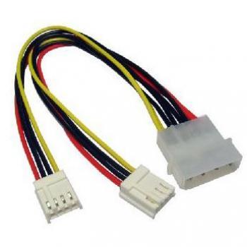Cable-Tex Molex to 2 x Floppy Drive FDD Power Splitter Cable