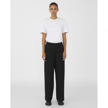 Pantalon Chino Femme Lisa Noir avec Paspel Poches Arrière
