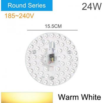 Kaguyahime AC 220V LED Round Ceiling Light Panel - 12W/18W/24W for Living Room