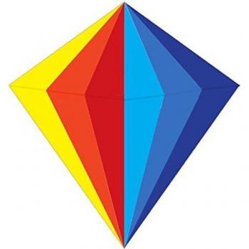 Rainbow Diamond Kite for Kids - Outdoor Sports with Handle and Line, Great Flying Experience