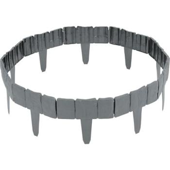 Bordure de jardin Plonos 250 cm - Gris - Résistante aux UV et intempéries