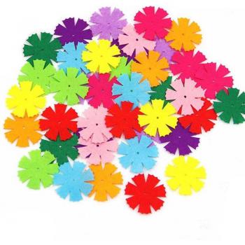 Felt Flower Petal Appliques DIY Craft Kit for Kids - Scrapbooking and Sewing Accessories
