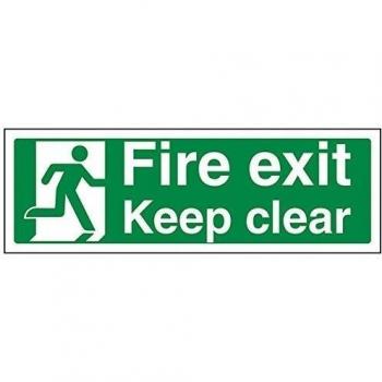 VSafety Fire Exit Keep Clear - Señal