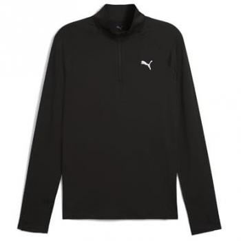 Puma Velocity Cloudspun Men's 1/4 Zip Long Sleeve Running Shirt - Black