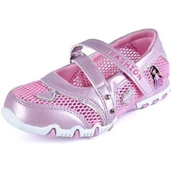 Kinder Mädchen Sandalen Geschlossen Mesh Schuhe Rutschfest Atmungsaktiv Prinzessin Flach Kinderschuhe Frühling Sommer, Rosa, 25 EU