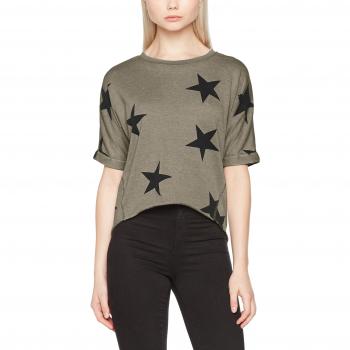 ONLY Onlsienne S/S Star Swt, Sudadera para Mujer, Verde