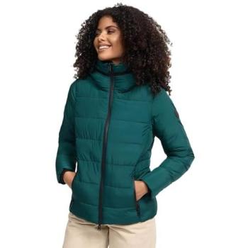 Marikoo Damen Steppjacke Radaa 16 mit Kapuze, Evergreen, Größe 3XL