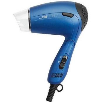 Secador de Cabelo Clatronic HTD 3429 Azul Portátil 1300W com Alça Dobrável e Estojo Transparente