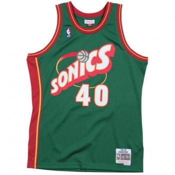 Seattle Supersonics Shawn Kemp NBA Jersey - Mitchell & Ness Men's Green