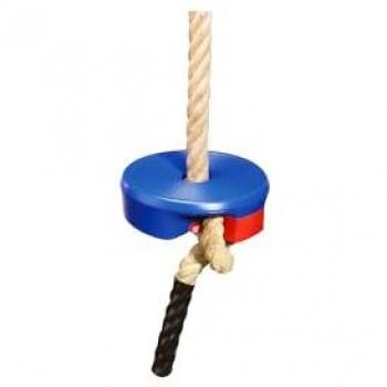 SwingTop Schaukelsitz | Ungepolstert | Kunststoff | 22 cm Durchmesser | Für alle Altersgruppen | Innen- und Außenbereich geeignet | Passend für Seile bis 35 mm Durchmesser | Stabil und leicht | Schwarz