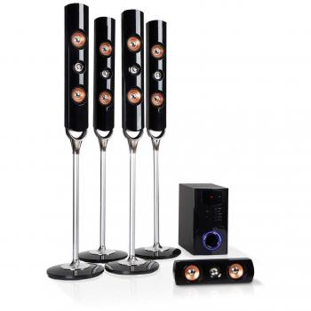 Auna Areal Nobility 5.1 Surround Sound System with 120W RMS, Bluetooth, USB, and AUX Connectivity