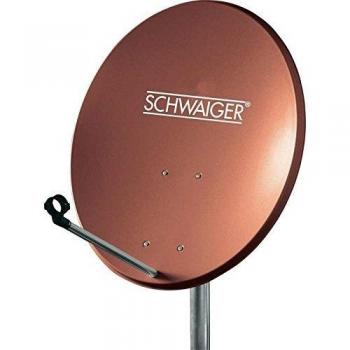 Schwaiger SPI550.2 60cm Satellite Dish - Brick Red Steel Reflector, 35.20 dB Gain