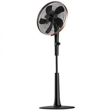 Cecotec Ventilador de Pie con Mando a Distancia y Temporizador EnergySilence 1040 SmartExtreme. 28 W, 10 Aspas 40 cm de Diámetro, Oscilante, 24 Velocidades, Ajustable 115-135cm, Motor DC, Negro