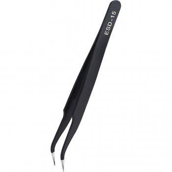 JCD Precision Curved Stainless Steel Soldering Iron Tweezers Maintenance Repair Tools
