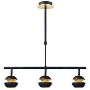 Lámpara Colgante Beethoven 3 Luces GU10 Color Negro/Dorado