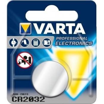 Pilha Botão Varta CR2032 3V Lítio - Tipo: Pilha de Lítio, Tensão: 3V, Dimensões: CR2032, Ideal para dispositivos eletrônicos como relógios, calcul