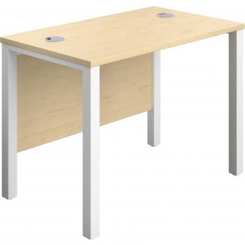 1000X600 Goal Post Rectangular Desk Maple - White