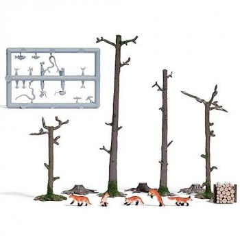 Busch H0 Füchse Fertigmodell-Set