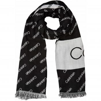 Calvin Klein Damen 100X200cm LOGO JAQUARD SCARF Schal, Schwarz