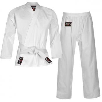 Prime sports Junior Karate Kid Uniform GI suit outfit clothing Poly Cotton white colour