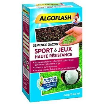 ALGOFLASH Semence Gazon Sport & Jeu Haute Résistance, 1 kg, SEMHR 1