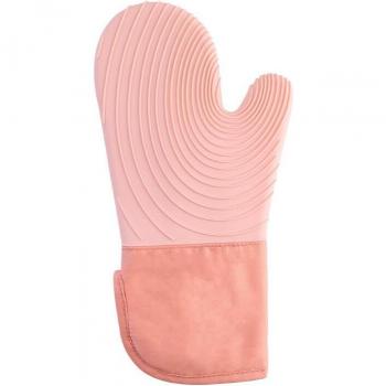 Heat Resistant Silicone BBQ Grill Oven Mitts with Lanyard - Thick Cotton Kitchen Gloves for Baking and Barbecue