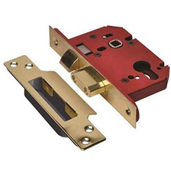 UNION UNNJL22EPB30 StrongBOLT 22EU EUS-PB-3.0 Euro Sashlock Plated Brass 81mm 3in