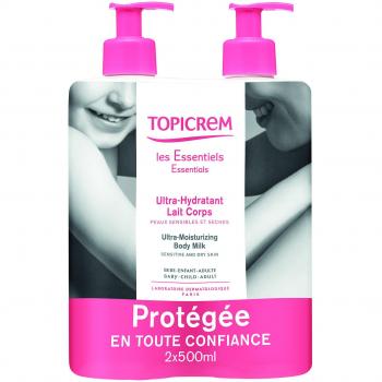 Topicrem Leite Corporal Ultra-Hidratante Lote com 2 x 500 ml